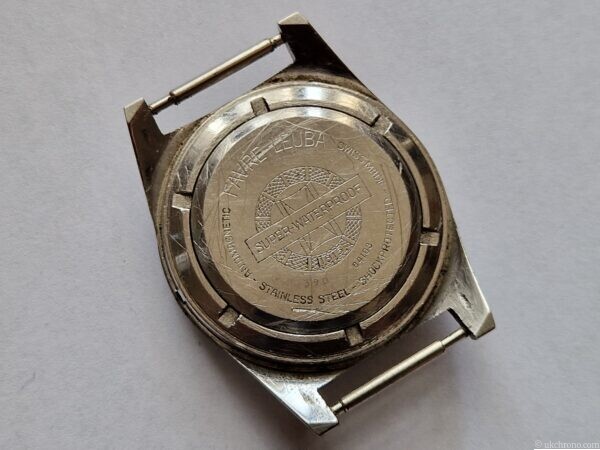 Vintage Favre-Leuba Day-Matic Waterdeep Diver Watch Case Only 36.5mm Stainless Steel Project