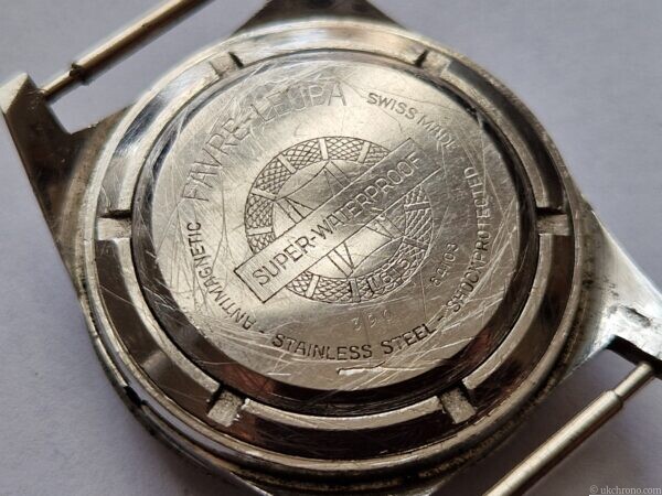 Vintage Favre-Leuba Day-Matic Waterdeep Diver Watch Case Only 36.5mm Stainless Steel Project