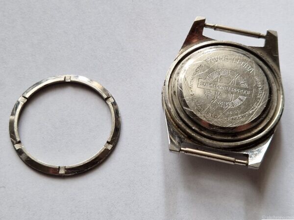 Vintage Favre-Leuba Day-Matic Waterdeep Diver Watch Case Only 36.5mm Stainless Steel Project