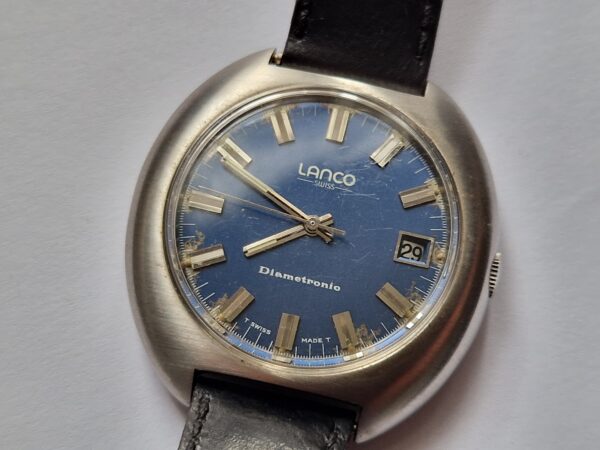 Vintage Lanco Diametron Electronic Watch 40mm Early Electronic Movement