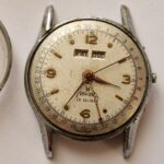Malona Vintage Triple Calendar Project Watch Stainless Steel Case