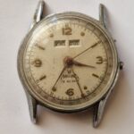 Malona Vintage Triple Calendar Project Watch Stainless Steel Case