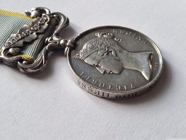 Original British Crimea Medal 1854 with Sebastopol Clasp – Issued to Trooper J. Robinson, 10th Hussars
