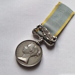 Original British Crimea Medal 1854 with Sebastopol Clasp – Issued to Trooper J. Robinson, 10th Hussars
