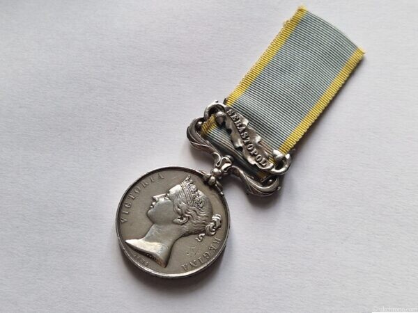 Original British Crimea Medal 1854 with Sebastopol Clasp – Issued to Trooper J. Robinson, 10th Hussars