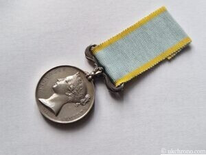 Original British Crimea Medal 1854 – Unnamed Issue with Original Ribbon
