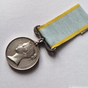 Original British Crimea Medal 1854 – Unnamed Issue with Original Ribbon