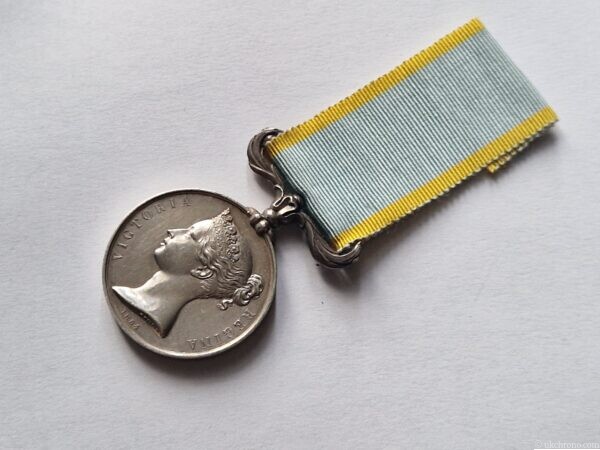 Original British Crimea Medal 1854 – Unnamed Issue with Original Ribbon