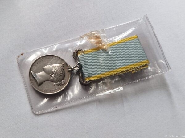 Original British Crimea Medal 1854 – Unnamed Issue with Original Ribbon