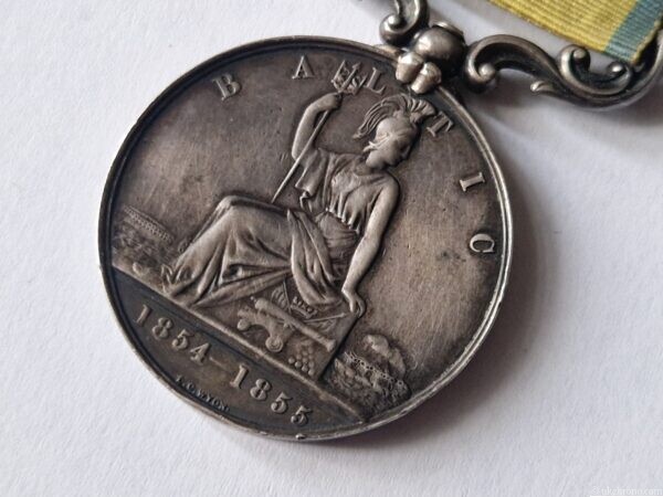 Original Victorian Baltic Medal 1854–1855 – Royal Navy & Royal Marines Crimean War Campaign Medal