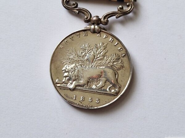 VICTORIA REGINA 1953 SOUTH AFRICA British Empire campaign medal presented for service during the Cape Frontier Wars