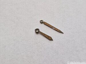 British Military Record watch hands Hour + minute set for cal 022K