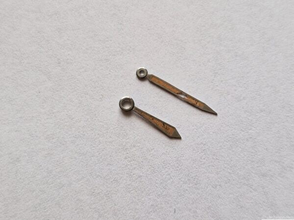 British Military Record watch hands Hour + minute set for cal 022K