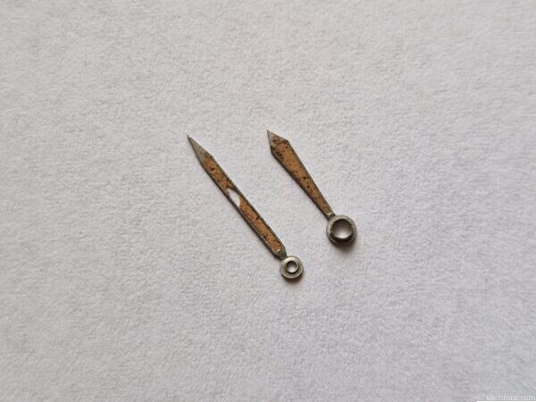 British Military Record watch hands Hour + minute set for cal 022K